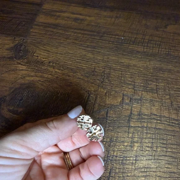 Tory Burch Logo Stud Earrings - Picture 3 of 4